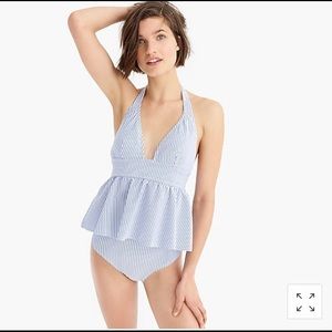 NWT JCrew Peplum Swimsuit Top
